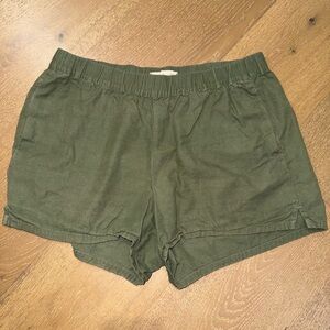 Madewell Olive Green Elastic Waist Everyday Shorts